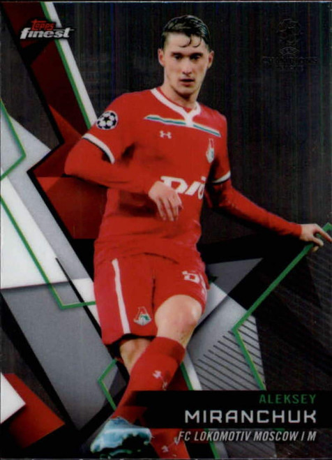 2018-19 Finest UEFA Champions League #72 Aleksey Miranchuk FC Lokomotiv Moscow Soccer Trading Card