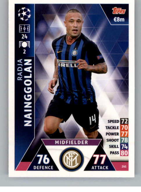 2018-19 Topps UEFA Champions League Match Attax #261 Radja Nainggolan FC Internazionale Milano Soccer Trading Card