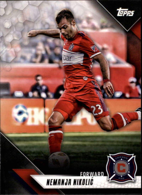 2019 Topps MLS #4 Nemanja Nikolic Chicago Fire Soccer Club Soccer Trading Card