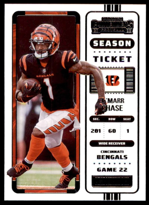 2022 Panini Contenders Season Ticket #18 Ja'Marr Chase Cincinnati Bengals NFL Football Trading Card