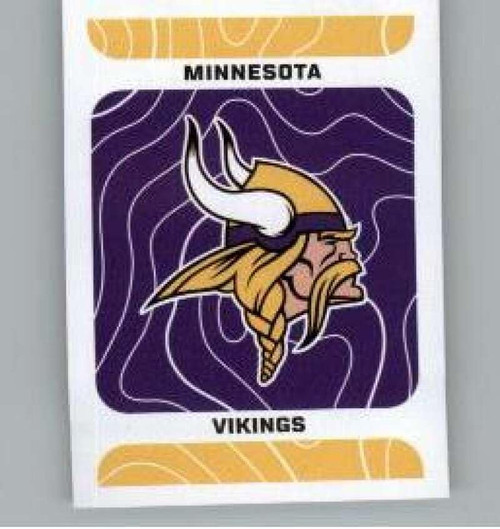 2023 Panini Stickers #414 Team Logo Minnesota Vikings Official Thin Mini Sticker NFL Football Trading Card