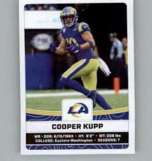 2023 Panini Stickers #516 Cooper Kupp Los Angeles Rams Official Thin Mini Sticker NFL Football Trading Card