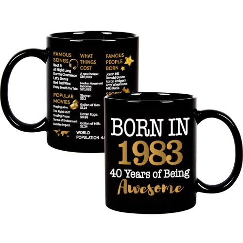 Fatbaby 40th Birthday Gifts for Women Men,1983 Bday Gift Idea for Mom Dad Husband Wife Coworker,40 Year Old Birthday Coffee Mug,Forty Tea Cup 11oz Fatbaby 40th Birthday Gifts for Women Men,1983 Bday Gift Idea for Mom Dad Husband Wife Coworker,40 Year Old Birthday Coffee Mug,Forty Tea Cup 11oz