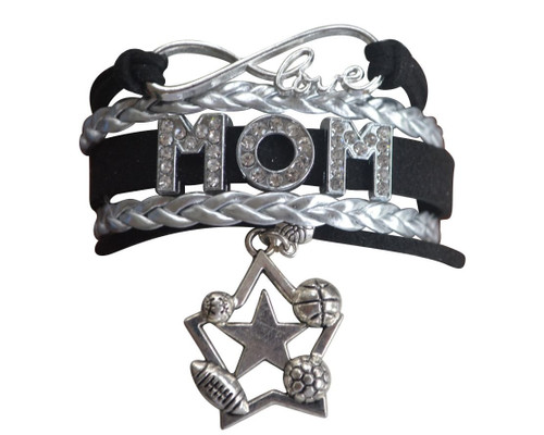 Infinity Collection Sport Mom Gift- Sport Mom Jewelry-Football, Baseball, Soccer & Basketball Mom Bracelet- Gift for Football Moms Infinity Collection Sport Mom Gift- Sport Mom Jewelry-Football, Baseball, Soccer & Basketball Mom Bracelet- Gift for Football Moms