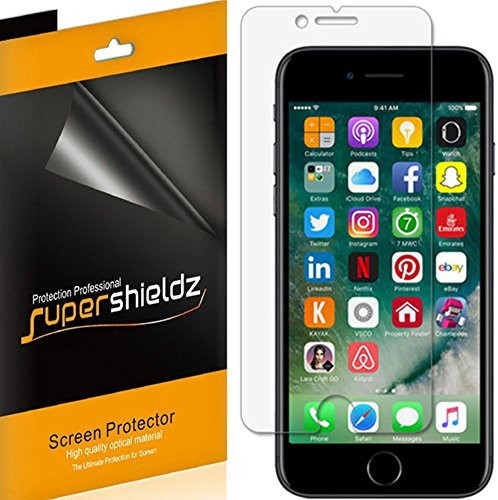 [6-Pack] Supershieldz for iPhone 8 / iPhone 7 Screen Protector, Anti-Bubble High Definition Clear Shield + Lifetime Replacement