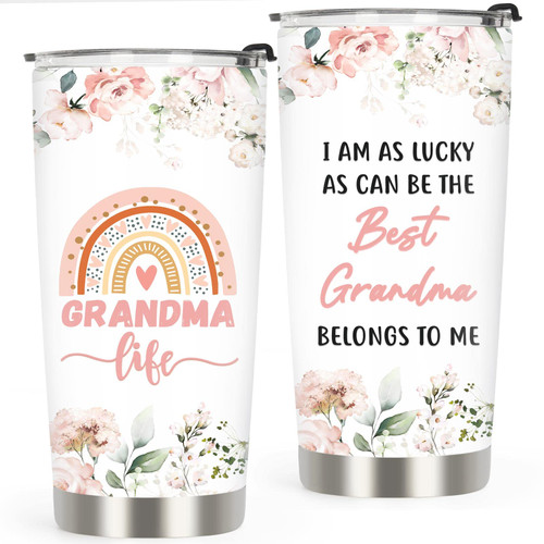 AREOK Gifts for Grandma, Best Grandma Gifts for Christmas, Grandmother Gift - Grandma Birthday Gifts from Granddaughter Grandson Grandchildren, 20 Oz Stainless Steel Grandma Tumbler AREOK Gifts for Grandma, Best Grandma Gifts for Christmas, Grandmother Gift - Grandma Birthday Gifts from Granddaughter Grandson Grandchildren, 20 Oz Stainless Steel Grandma Tumbler