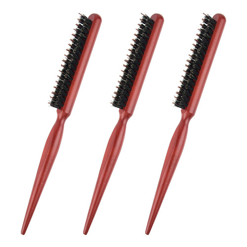 WXJ13 3 Pieces Teasing Boar Bristle Hair Brush Hair Teasing Brush Boar Bristle Teasing Comb for Thin Thick Hair to Creating Volume