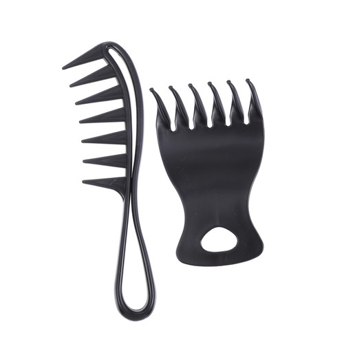 Beavorty 4pcs Wide Tooth Set Men's Black Suits Hair Teasing Comb Suit for Men Wide Tooth Shower Comb Barber Hair Comb Hair Brush for Men Detangling Comb Wide Spacing Teeth Comb Curly Man