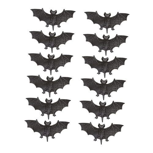 HONMEET 12pcs Simulated Soft Rubber Bat Decorative Bat Prop Prank Bat Prop Party Supplies Party Supply Bat Decoration Prank Props Bat Prop Decoration Plastic Halloween