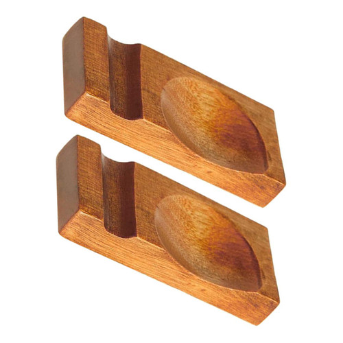 TIDTALEO 2pcs Japanese Chopstick Rest Wooden Spoons Rest Restaurant Chopstick Holder Spoon Chopstick Rest Cutlery Rest Chopstick Stand Silverware Serving Rest Holder Fork Solid Wood Spatula
