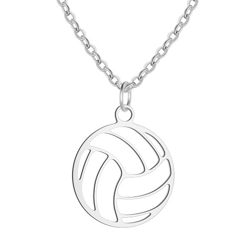 HANRESHE Volleyball Necklace Sports Charm Pendant Necklace Charm Women Gift Stainless Steel Jewelry Volleyball Necklaces for Teen Girls HANRESHE Volleyball Necklace Sports Charm Pendant Necklace Charm Women Gift Stainless Steel Jewelry Volleyball Necklaces for Teen Girls