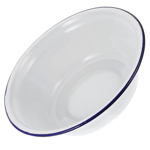 Amosfun Salad Mixing Bowls Enameled Soup Bowl Vegetable Basin Enamel Salad Bowl Enamel Bowl Enamelware Bowl