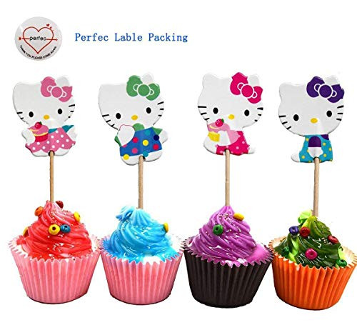 Hello Kitty Cupcake Toppers Party Pack for 24 Cupcakes