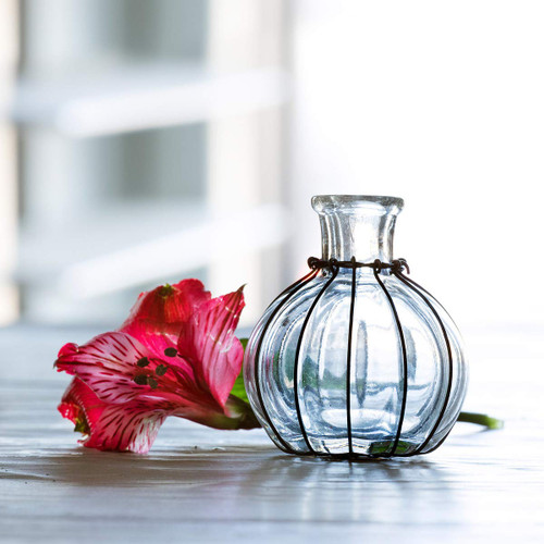 Park Hill Collection ECL10513 Petite Lulu Wire Wrapped Bud Vase, 3-inch Height