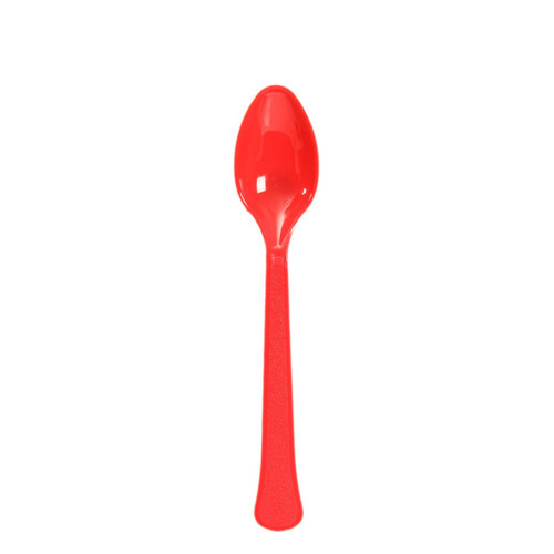Amscan Apple Red Premium Heavy Weight Plastic Spoons 48ct