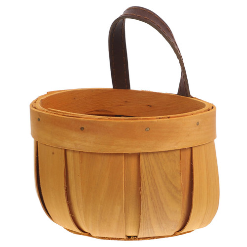 NOLITOY Fruit Basket Hanging Basket Plant Hanger Sundry Basket Sundry Container Woodchip Woven Basket Woodchip Wall Basket Flowers Pot Holder Vegetable Small Basket Wooden