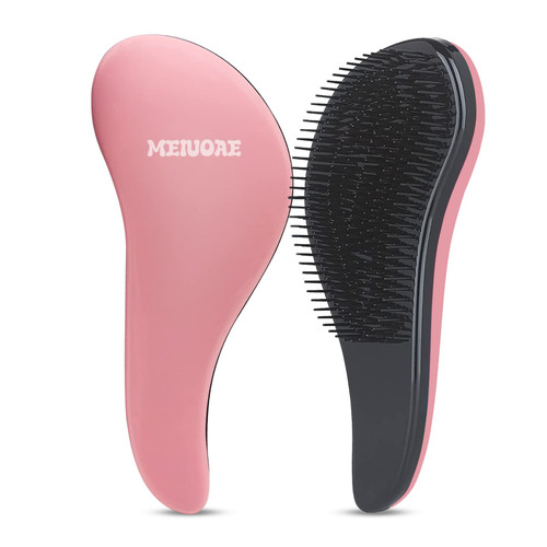 Hair brush Detangler-Soft and Comfortable Detangling Brush, Curly Hair Brush for Scalp Massage, Detangler Brush for Natural, Curly, Straight, Wet or Dry Hair - Hairbrush for Men & Women (Pink)