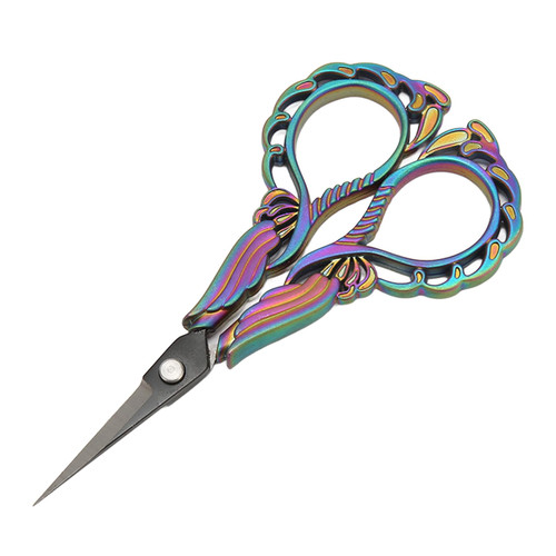 Fabric Scissors, Retro Precision Cutting Easy Grip Ergonomic Embroidery Scissors Multipurpose for Household Fabric (#2)