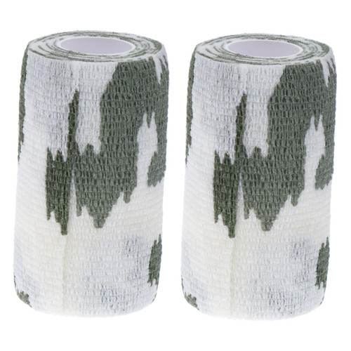 Healeved 2 Rolls First aid Tape Camouflage Bandage Elastic Bandages Athletic Tape Sport Tape cohesive wrap Elastic Sports Tape Bandage wrap Elastic wrap Outdoor Adhesive Tape First aid kit