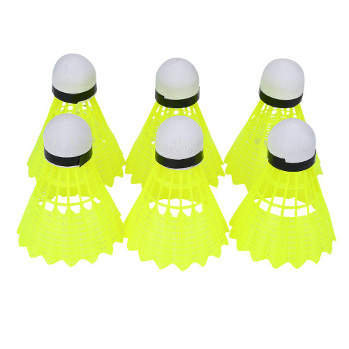 Pilipane 6Pcs/Set Nylon Feather Shuttlecocks,Professional Nylon Badminton Ball,Stable & Durable, Ideal Hitting Practice for Youth Players Indoor and Outdoor