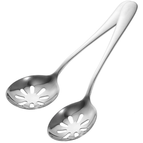 EXQUIMEUBLE 2pcs Stainless Steel Colander Metal Colander Metal Serving Spoons Buffet Serving Utensils Soup Slotted Serving Spoon Soup Slotted Spoons Cooking Serving Spoons Stainless Steel