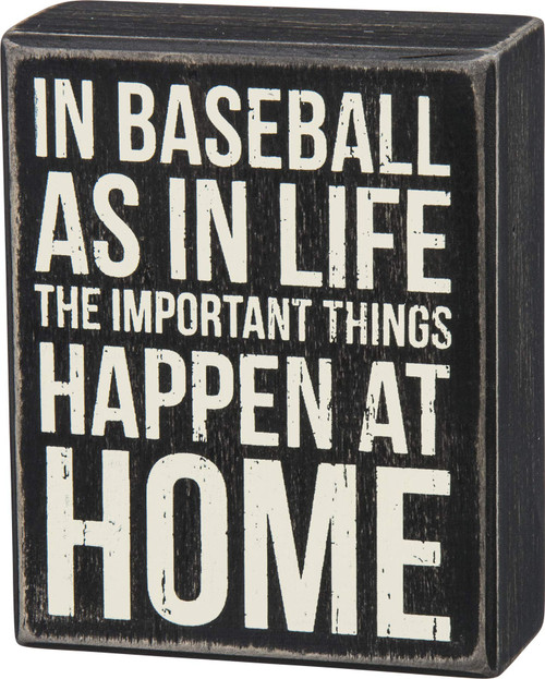 Primitives by Kathy 27325 Classic Box Sign, In Baseball And In Life Primitives by Kathy 27325 Classic Box Sign, In Baseball And In Life