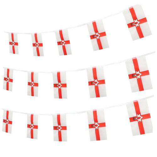 OFFSCH 1 Set String Flag Scottish Flag Ireland Flag Banner Northern Ireland Pennant Banner India Flag 3x5 Irish Desk Flag Northern Ireland Flag Garland Table Flag Football Polyester