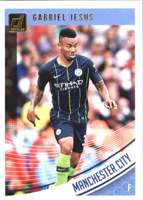 2018-19 Donruss #38 Gabriel Jesus Manchester City Soccer Trading Card