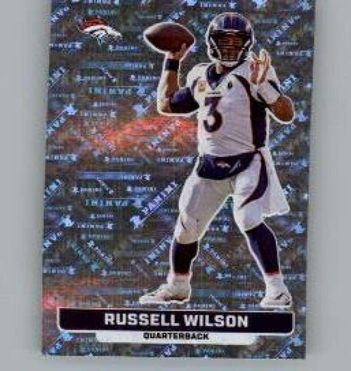 2023 Panini Stickers #241 Russell Wilson FOIL Denver Broncos Official Thin Mini Sticker NFL Football Trading Card