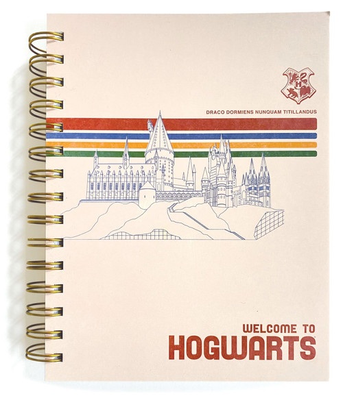 Paper House Productions Harry Potter 8" Hardcover Spiral Bound Notebook Journal - Welcome to Hogwarts 1980