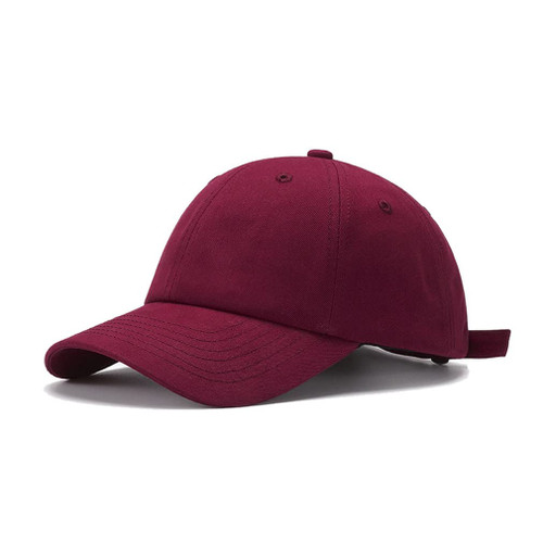 Quanhaigou Low Profile Baseball Cap for Men Women - Cotton Dad Hat-Classic Adjustable Unconstructed Plain Hat (Burgundy)