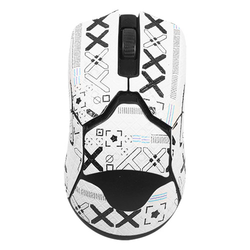 JHK Mouse Grip Tape Mouse Tape for Razer Viper Mini/Razer Viper Ultimate/Razer Viper V2 Pro/Razer Ultimate Wireless Gaming Mouse Skins, Snti-Sweat and Anti(Ultimate-All-White Print)