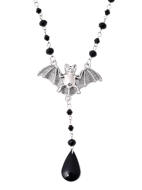 Sacina Gothic Bat Choker Necklace, Victorian Necklace, Vampire Bat Pendant, Goth Halloween Jewelry Gift for Women, Christmas Gift for Women (Bat Necklace)
