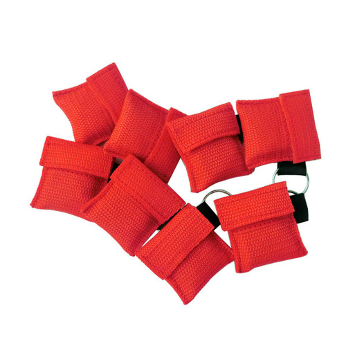 JTKENS CPR Face Shield First Aid CPR CPR Barrier CPR Emergency Kit Transparent Disposable CPR Barrier CPR with Keychain Pouch No Logo Red (10)