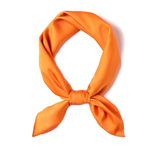ZLIXING Orange Scarf for Fred Costume Accessories Men Silk Ascot for Scooby Doo Costume