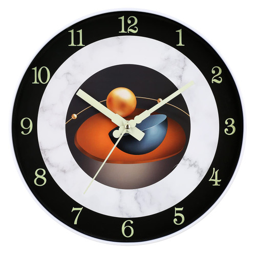 BECANOE Night Light Function Wall Clock 12 Inch Non Ticking Silent Easy to Read Home/Kitchen/Office/School Clocks