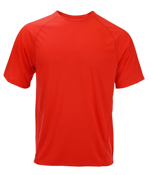 adidas Men's Short Sleeve Climalite Tee (Medium, Neon Orange)