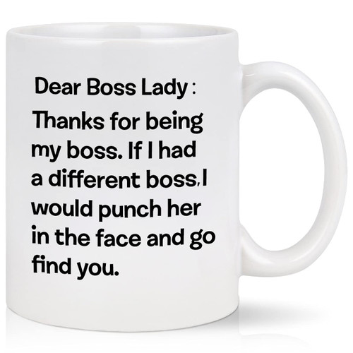 Boss Gifts for Women, Dear Boss Lady Thanks for Being My Boss Mug, Boss Lady Gifts Bosses Day Gifts for Women, Boss Gifts for Birthday Christmas, Boss Coffee Mug, 11Oz White Boss Gifts for Women, Dear Boss Lady Thanks for Being My Boss Mug, Boss Lady Gifts Bosses Day Gifts for Women, Boss Gifts for Birthday Christmas, Boss Coffee Mug, 11Oz White