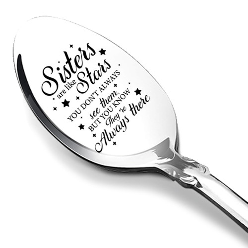 Sister Gift Ideas, Best Sister Gifts From Sister Brother, Coffee Lover Gifts for Sister, Coffee Spoon, Sister Are Like Stars Coffee Spoon Tea Spoon Engraved Stainless Steel Sister Gift Ideas, Best Sister Gifts From Sister Brother, Coffee Lover Gifts for Sister, Coffee Spoon, Sister Are Like Stars Coffee Spoon Tea Spoon Engraved Stainless Steel
