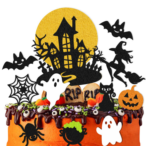 Halloween Cake Decoration Halloween Cupcake Topper Halloween Ghost Witch Pumpkin Bat Spider Haunt House Theme Cake Decoration Halloween Centerpieces Halloween Cake Decoration Halloween Cupcake Topper Halloween Ghost Witch Pumpkin Bat Spider Haunt House Theme Cake Decoration Halloween Centerpieces