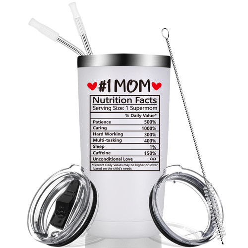 Mothers Day Gifts for Mom from Daughter, Son, Husband - Personalized Gifts for Mom, Women, Wife - Funny Birthday Gifts Ideas for Mom - Best Mom Ever Presents for New Mom, Bouns Mom - 20 oz Tumbler