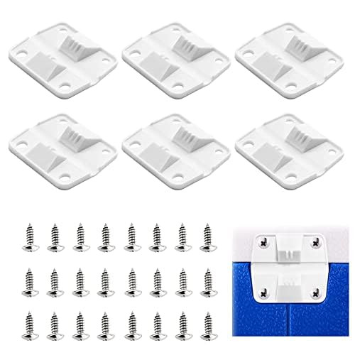 Coolers Replacement Hinges,Hinges kit for Colemans Coolers 5226, 5227B, 5278 and MoreCoolers Hinges with 24 Screws,Compatible with Coleman Coolers 5253 6262 6270 Cooler Hinges Replacement (6pcs)