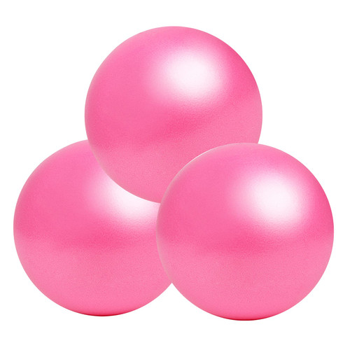 DOAMSY Mini Exercise Ball,Small Pilates Ball,Yoga Ball,9 Inch Small Bender Ball,Pilates,Yoga,Core Training and Physical Therapy, Improves Balance (Home & Gym & Office) (23cm, 3-Pink)
