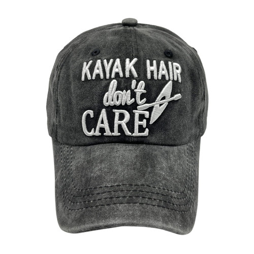 Waldeal Women's Kayak Hair Don't Care 3D Embroidered Hat, Denim Washed Adjustable Baseball Cap Waldeal Women's Kayak Hair Don't Care 3D Embroidered Hat, Denim Washed Adjustable Baseball Cap