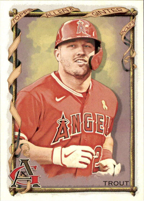 2023 Topps Allen and Ginter Baseball #53 Mike Trout Los Angeles Angels Official MLB Baseball Trading Card (Stock Photo shown, Near Mint to Mint Condition)