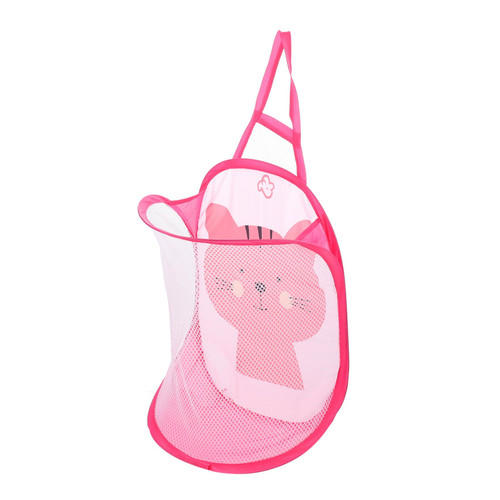 Luxshiny Mesh Laundry Basket Foldable Clothes Basket Collapsible Washing Laundry Bins Wall Mounted Laundry Hamper Simple Bathroom Storage Basket Nylon Child High Capacity Folding Clothes