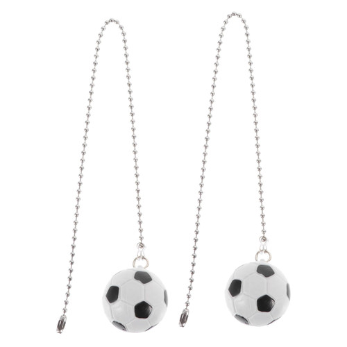 IWOWHERO 2pcs extension chain Ceiling Fan Pull Chain iron Ceiling Fan Chain Extender Football Fan Pull Chains plastic Hanging chain zipper strip fan light Extender for Ceiling Light