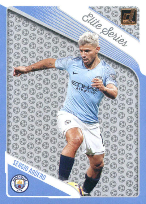 2018-19 Donruss Elite Series #11 Sergio Aguero Manchester City Soccer Trading Card