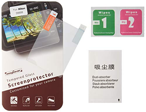 easyCover GSPND5501 Screen Protector Ultra Thin 0.3 mm 6 Layers for Nikon D5500/D5600, Clear