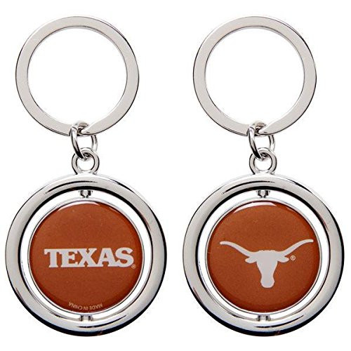 FOCO NCAA Texas Longhorns Football Spinner Keychain, Orange